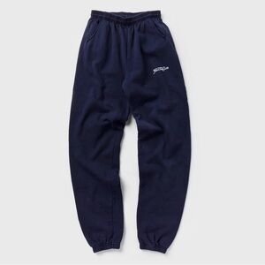 Sporty & Rich Rizzoli Health Club Sweatpant Unisex Cotton Terry Lounge in Navy